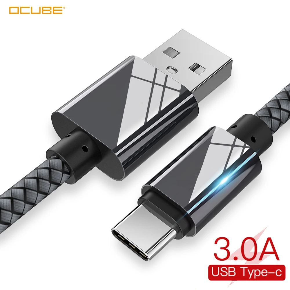 Ocube Usb Тип C кабель для samsung Xiaomi Redmi Note 7 Черная Акула 2 Быстрая зарядка c Mobile телефона