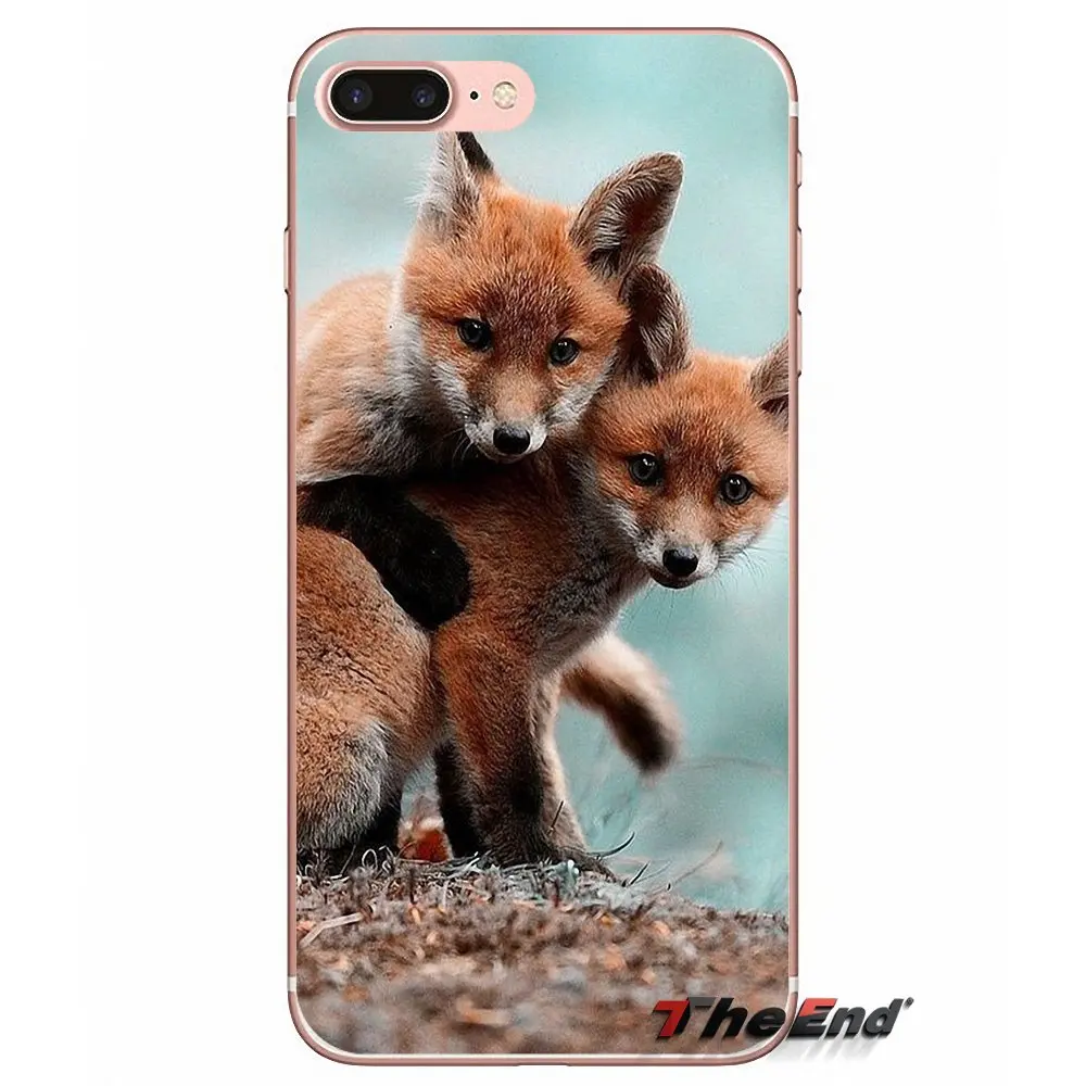 Case Cover Pattern Baby Foxes Red Pink Fox For Sony Xperia Z Z1 Z2 Z3 Z5 compact M2 M4 M5 E3 T3 XA Aqua LG G4 G5 G3 G2 Mini Capa | Мобильные