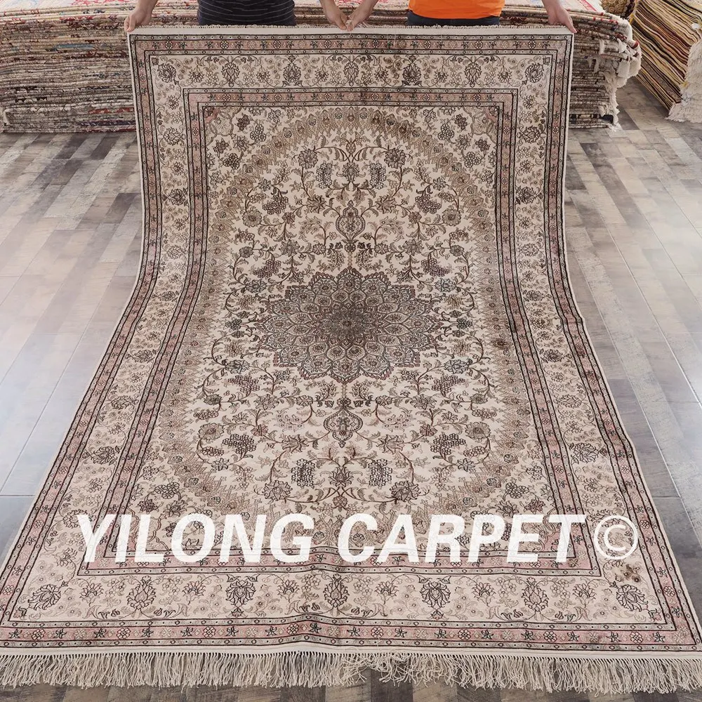 YILONG 6'x9' Tabriz silk carpets vantage exquisite traditional oriental handmade Tabriz rug (YHW81B6x9)
YILONG 6'x9' Tabriz silk carpets vantage exquisite traditional oriental handmade Tabriz rug (YHW81B6x9)