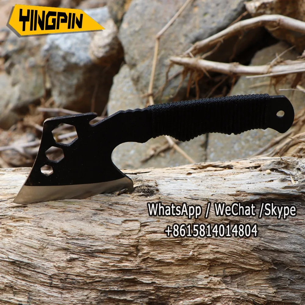 Camping axe, outdoor hatchet, tree cutting,mini multifunctional practical defensive axe.
Camping axe, outdoor hatchet, tree cutting,mini multifunctional practical defensive axe.