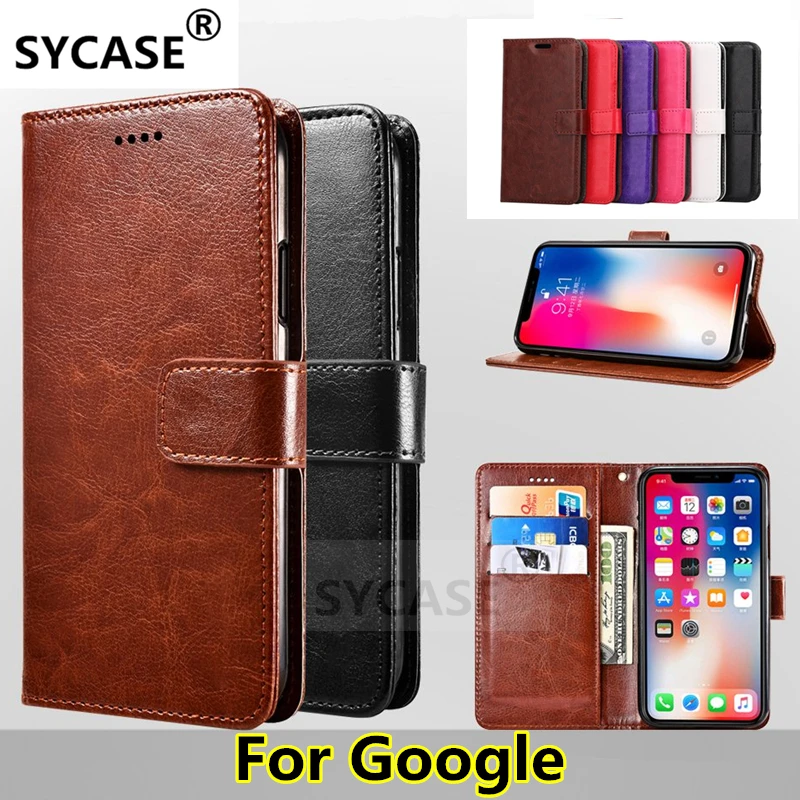 SYCASE для Google Nexus 5X6 P Pixel 2 3 XL бизнес Crazy Horse зерна Бумажник Защитный чехол телефона