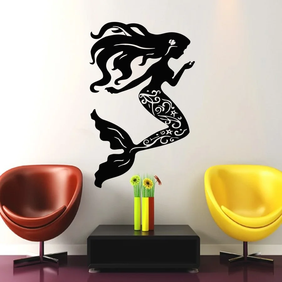 Nautical Sea Shells Series Wall Stickers Home Decor Pretty Mermaid With Long Hair Art Silhouette Wall Decals For Girls Room
Nautical Sea Shells Series Wall Stickers Home Decor Pretty Mermaid With Long Hair Art Silhouette Wall Decals For Girls Room