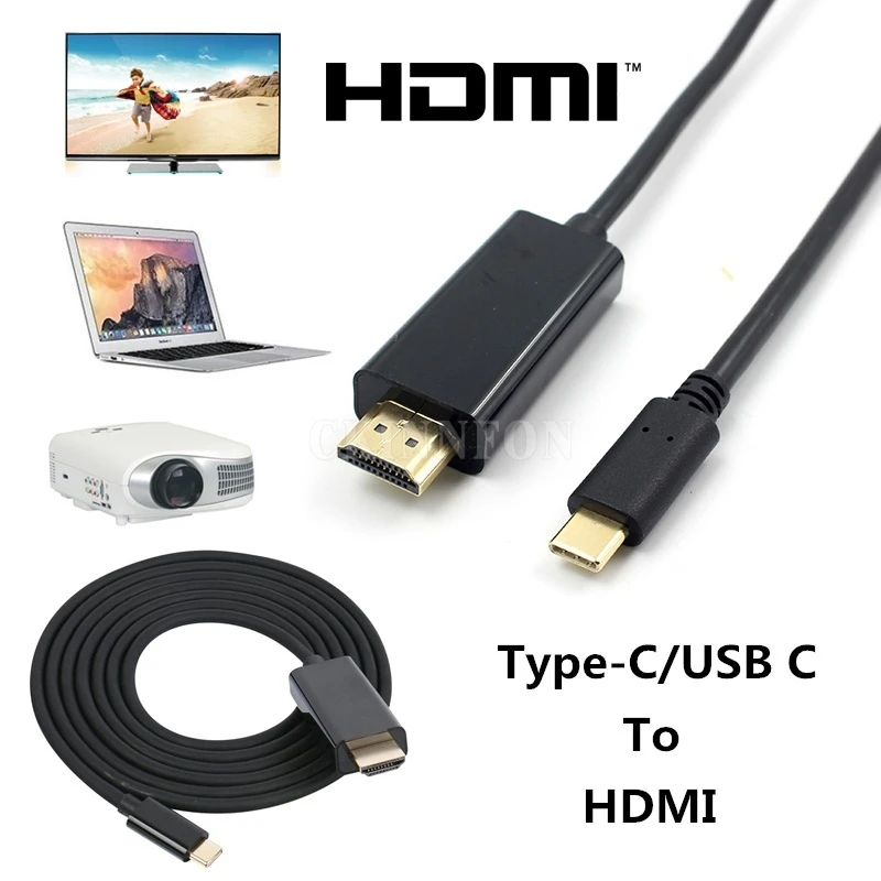50 шт./лот 3 м 1,8 м USB C Type-C к HDMI-совместимому кабелю 4K для монитора компьютера HDTV кабель проектора
50 шт./лот 3 м 1,8 м USB C Type-C к HDMI-совместимому кабелю 4K для монитора компьютера HDTV кабель проектора