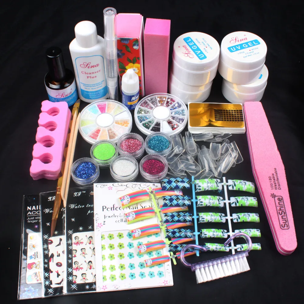 UV Gel Acrylic Glitter Powder Glue French Brush Nail Sticker Nail Art Tips Kit Set #75
UV Gel Acrylic Glitter Powder Glue French Brush Nail Sticker Nail Art Tips Kit Set #75