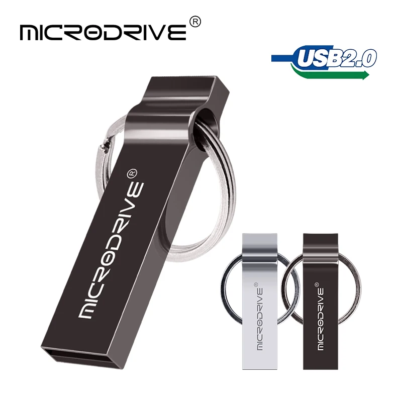 Модный usb флеш накопитель 128 ГБ 64 32 16 8 4G флешка водонепроницаемый металлический