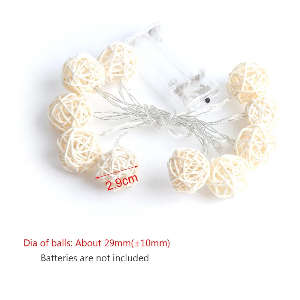 Fairy Garland Rattan Ball String Light LED Decorative Lights Battery Operated For Christmas Garden Holiday Wedding Party IQ
Fairy Garland Rattan Ball String Light LED Decorative Lights Battery Operated For Christmas Garden Holiday Wedding Party IQ