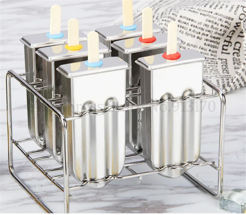 Stainless Steel Popsicle Molds Ice Lolly Stick Holder 6pcs/Batch DIY Silver Home Ice Cream Moulds
Stainless Steel Popsicle Molds Ice Lolly Stick Holder 6pcs/Batch DIY Silver Home Ice Cream Moulds