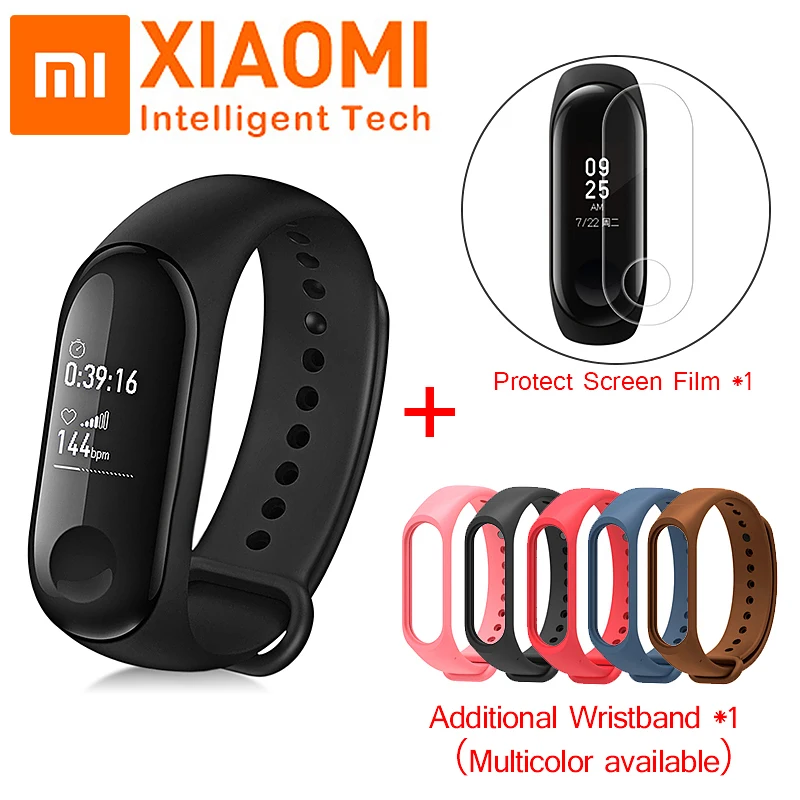 Фото Смарт браслет Xiaomi Mi Band 3 с пульсометром спортивный большой - купить