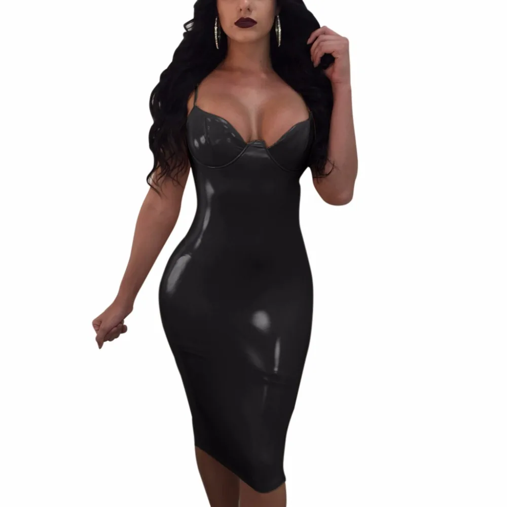 PU Leather Dress Women Bandage Bodycon Sheath Sleeveless Clubwear Party Short Leather Dress Sexy Skinny Faux Leather Dresses
PU Leather Dress Women Bandage Bodycon Sheath Sleeveless Clubwear Party Short Leather Dress Sexy Skinny Faux Leather Dresses