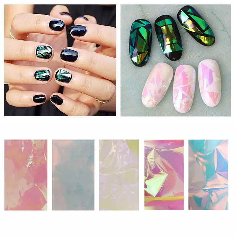 New 1pcs Holographic Shiny Laser Nail Art Foils Paper Candy Colors Glitter Glass Nail Sticker Decorations
New 1pcs Holographic Shiny Laser Nail Art Foils Paper Candy Colors Glitter Glass Nail Sticker Decorations