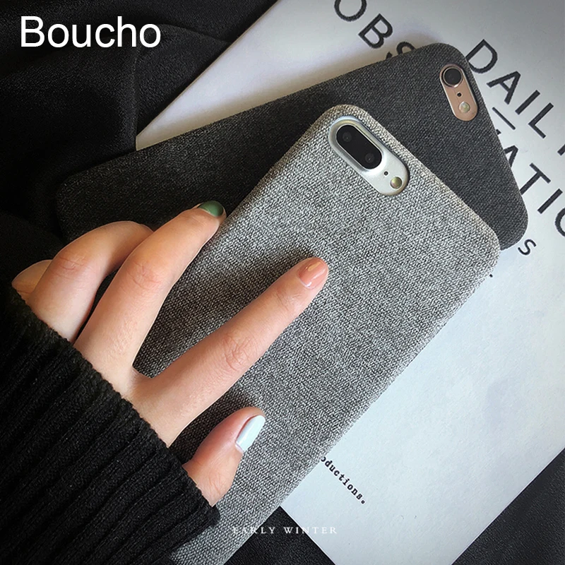 Boucho Cloth Texture Soft TPU case For iphone X 7 8 6 6S plus Case Ultra-thin Canvas Silicone Phone Cases For iphone XS MAX XR
Boucho Cloth Texture Soft TPU case For iphone X 7 8 6 6S plus Case Ultra-thin Canvas Silicone Phone Cases For iphone XS MAX XR