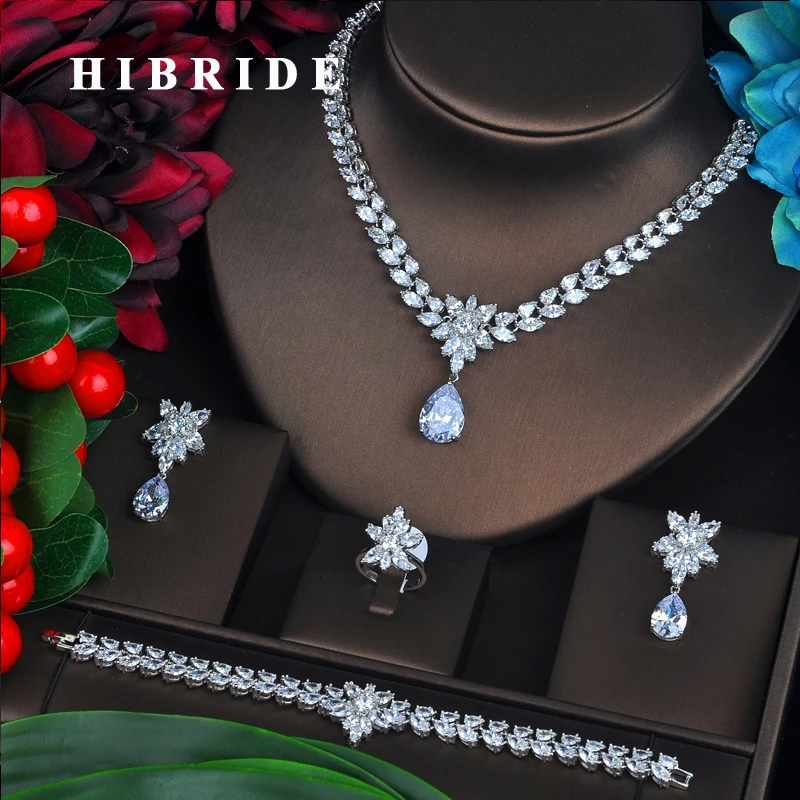 Fashion New Rhodium Color Fashion Top Quality Wedding Jewelry Sets, AAA CZ Flower Bridal Earrings Necklace Sets S069
Fashion New Rhodium Color Fashion Top Quality Wedding Jewelry Sets, AAA CZ Flower Bridal Earrings Necklace Sets S069
