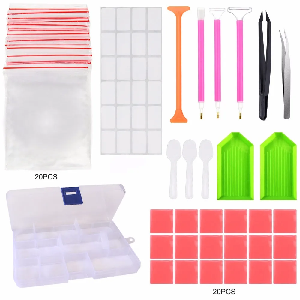 diamond painting kit Tools 53pcs Stitch Kits DIY Embroidery Pen with Metal Tweezers, Glue, Plastic Tray, Storage Box, tools
diamond painting kit Tools 53pcs Stitch Kits DIY Embroidery Pen with Metal Tweezers, Glue, Plastic Tray, Storage Box, tools
