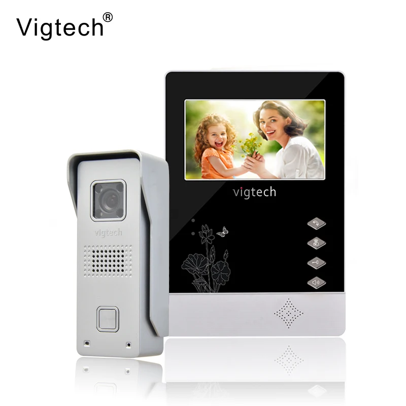 Домашний проводной дешевый цветной видеодомофон Vigtech с ЖК-экраном 4 3 дюйма