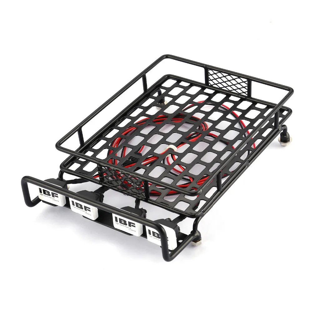 Universal Big Roof Rack Luggage Carrier And 4 Square LED Lights RC Car Rock Crawler For AXIAL SCX10 RC4WD CC01
Universal Big Roof Rack Luggage Carrier And 4 Square LED Lights RC Car Rock Crawler For AXIAL SCX10 RC4WD CC01