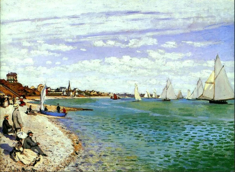 High quality Oil painting Canvas Reproductions Regatta at Sainte-Adresse (1867) By Claude Monet Painting hand painted
High quality Oil painting Canvas Reproductions Regatta at Sainte-Adresse (1867) By Claude Monet Painting hand painted