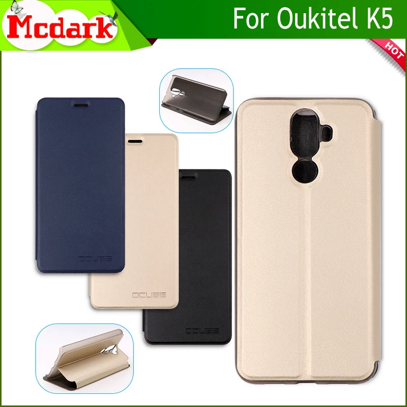 Кожаный чехол книжка для Oukitel K5 5 7 дюйма Защитные чехлы телефона с жестким кожаным