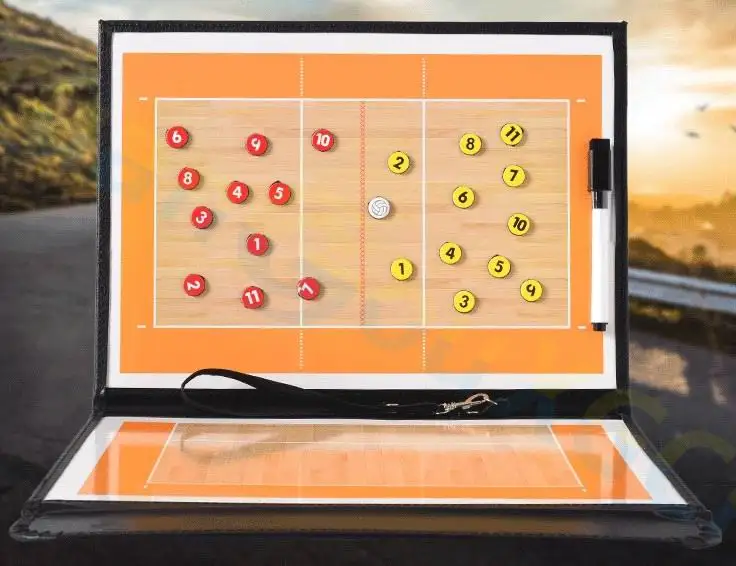 12pcs volleyball Coach Match Training Tactical Plate Coaching Board Kits Magnetic Chess Pieces Foldable Coach Board PU Cover
12pcs volleyball Coach Match Training Tactical Plate Coaching Board Kits Magnetic Chess Pieces Foldable Coach Board PU Cover