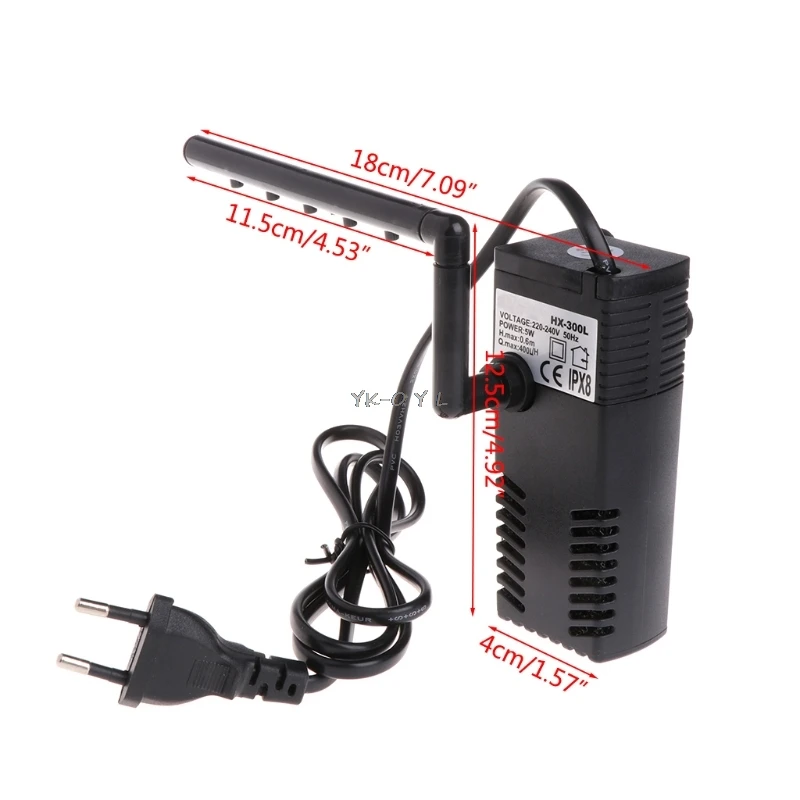 New Aquarium Internal Filter Oxygen Submersible Water Pump For Fish Tank EU Plug 5W
New Aquarium Internal Filter Oxygen Submersible Water Pump For Fish Tank EU Plug 5W