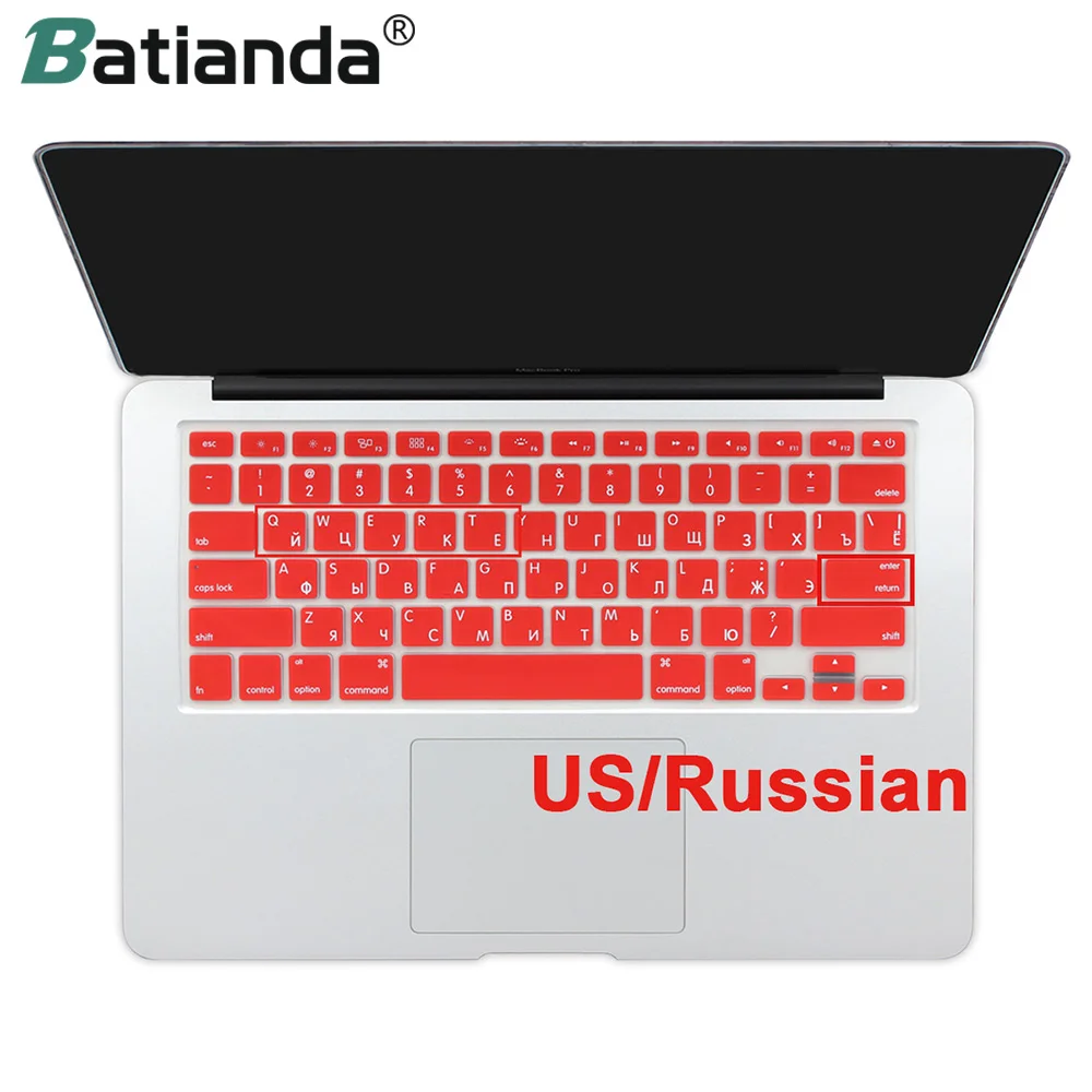 US Enter Russian Alphabet Silicone Keyboard Cover For MacBook Air 13 Pro 13 15 17 Inch Retina A1466 A1502 A1398
US Enter Russian Alphabet Silicone Keyboard Cover For MacBook Air 13 Pro 13 15 17 Inch Retina A1466 A1502 A1398