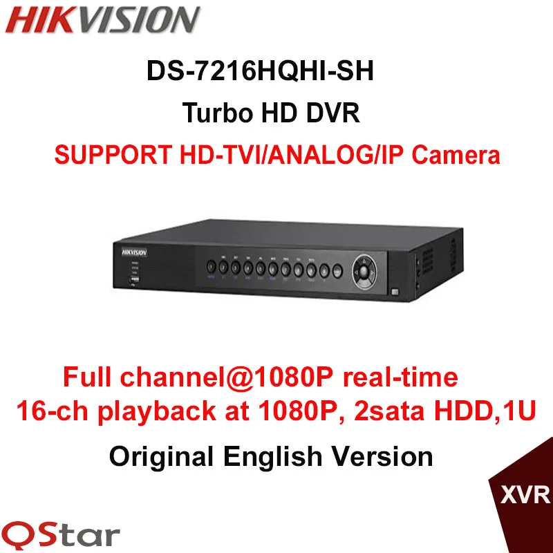 Hikvision Оригинальная английская версия ds-7216hqhi-sh 16ch 1080 P Turbo HD DVR Поддержка