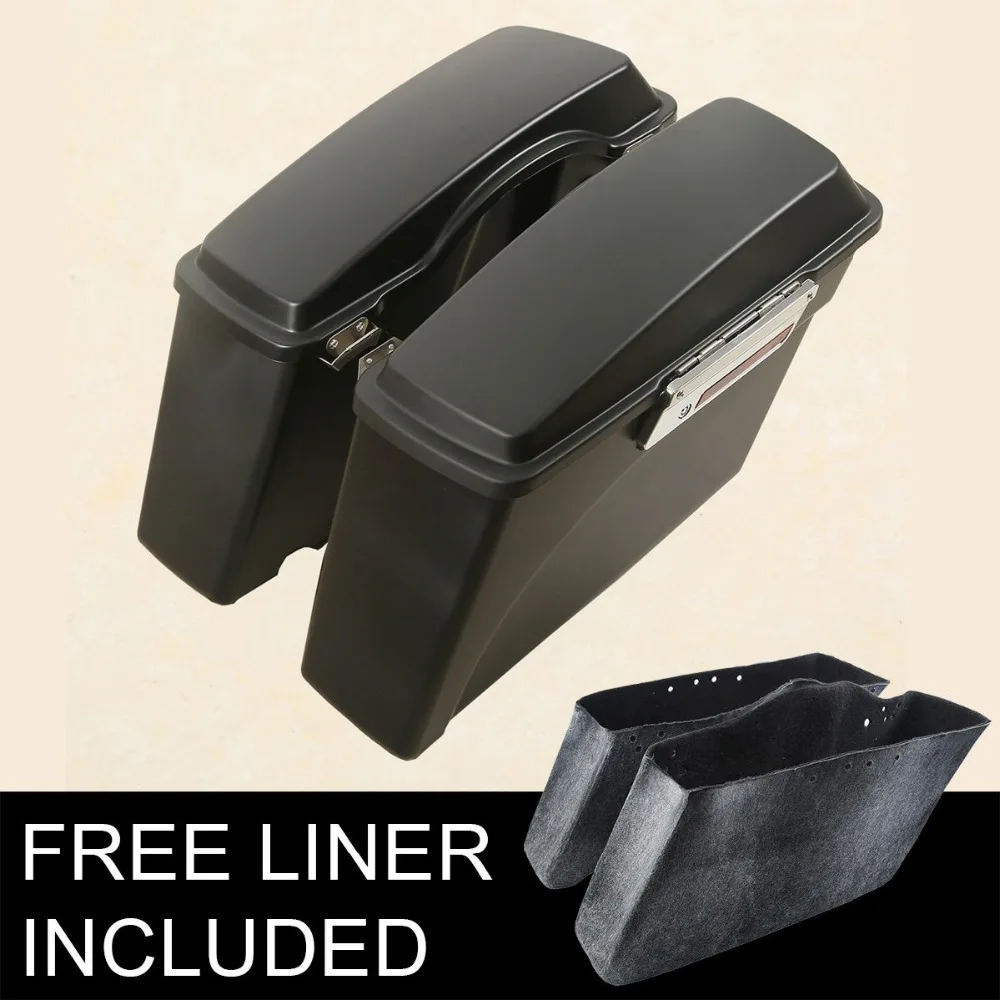 Matte Black Hard Saddlebags Saddle Bag For Harley Touring Road King Glide FLHR Softail Dyna Sportster
Matte Black Hard Saddlebags Saddle Bag For Harley Touring Road King Glide FLHR Softail Dyna Sportster