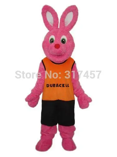 Милый розовый кролик с оранжевый жилет необычные платье ростовая кукла костюм
