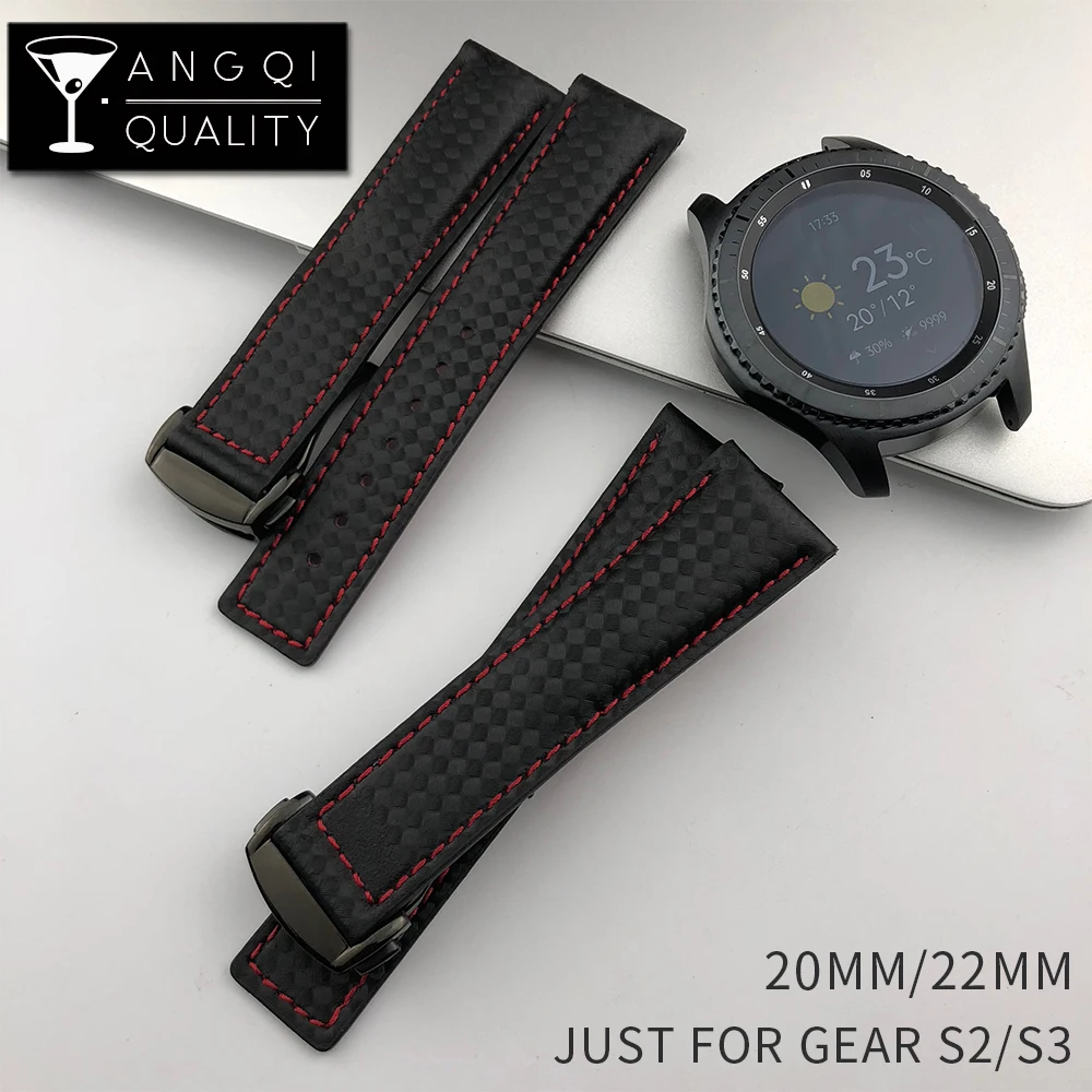 22MM Sport Carbon Fiber Leather for Omega Samsung Gear S2 S3 Frontier Classic Waterproof Watch Band Strap Watchband Bracelet Man
22MM Sport Carbon Fiber Leather for Omega Samsung Gear S2 S3 Frontier Classic Waterproof Watch Band Strap Watchband Bracelet Man