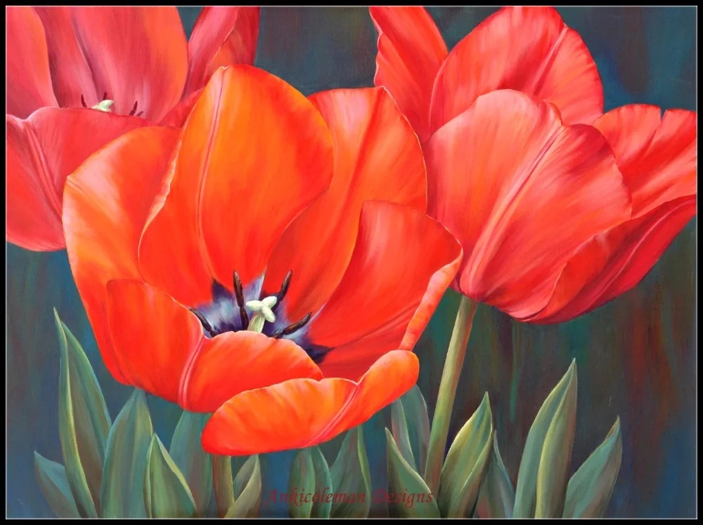 Embroidery Counted Cross Stitch Kits Needlework - Crafts 14 ct DMC color DIY Arts Handmade Decor - Red Tulips
Embroidery Counted Cross Stitch Kits Needlework - Crafts 14 ct DMC color DIY Arts Handmade Decor - Red Tulips