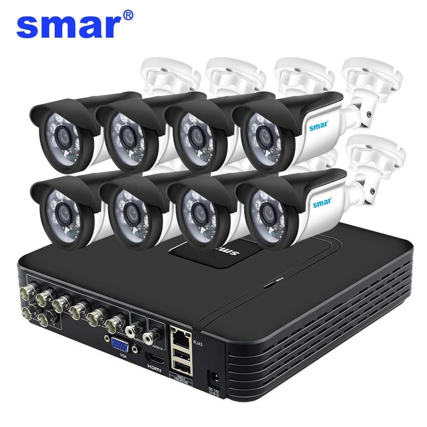 Smar 8CH 1080N AHD DVR Kit 5 в 1 8 шт. 720P/1080P наружная камера видеонаблюдения Система ИК
