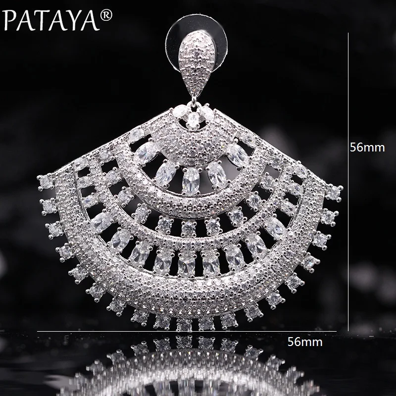 PATAYA New Sector Hyperbole Big Earrings Women Fashion Hollow Luxury Jewelry White Gold Oval Round Natural Zircon Stud Earrings
PATAYA New Sector Hyperbole Big Earrings Women Fashion Hollow Luxury Jewelry White Gold Oval Round Natural Zircon Stud Earrings