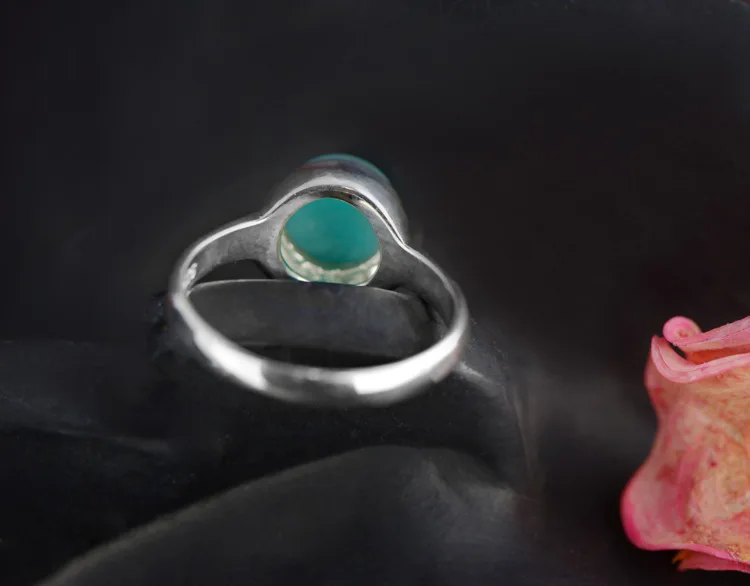 S925 Sterling Silver Hand inlaid natural Amazonite minimalist fashion ring ring round a all-match fresh sweet beauty
S925 Sterling Silver Hand inlaid natural Amazonite minimalist fashion ring ring round a all-match fresh sweet beauty