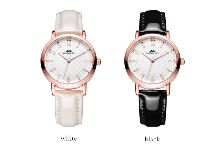 Women Watches MARGUES brand Quartz watch popular Ling grid dial fashion watches casual Solid color leather strap clock 030
Women Watches MARGUES brand Quartz watch popular Ling grid dial fashion watches casual Solid color leather strap clock 030