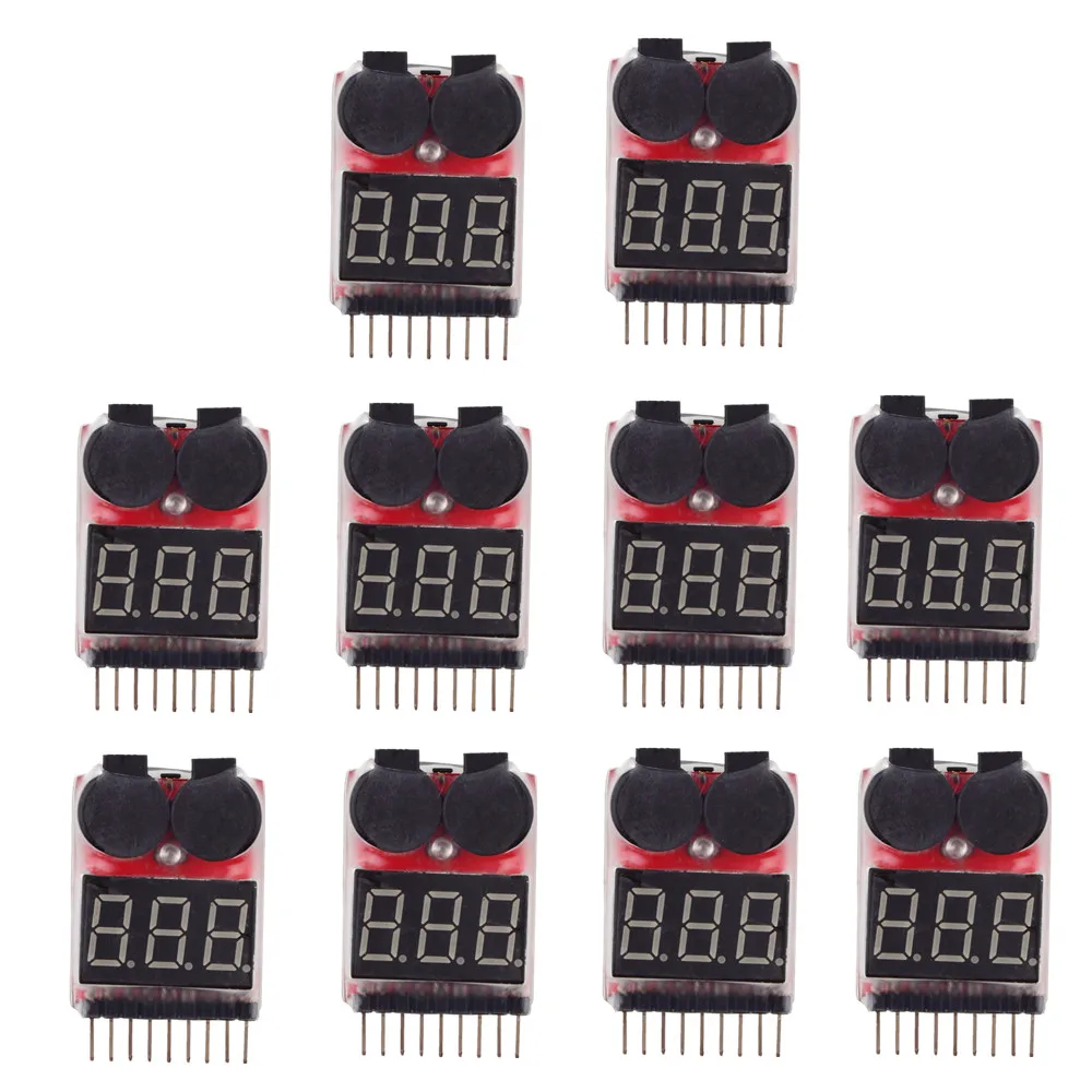Тестер низковольтного аккумулятора 2 в 1 10 шт. звуковой сигнал 8S Lipo/li ion/Fe тестер