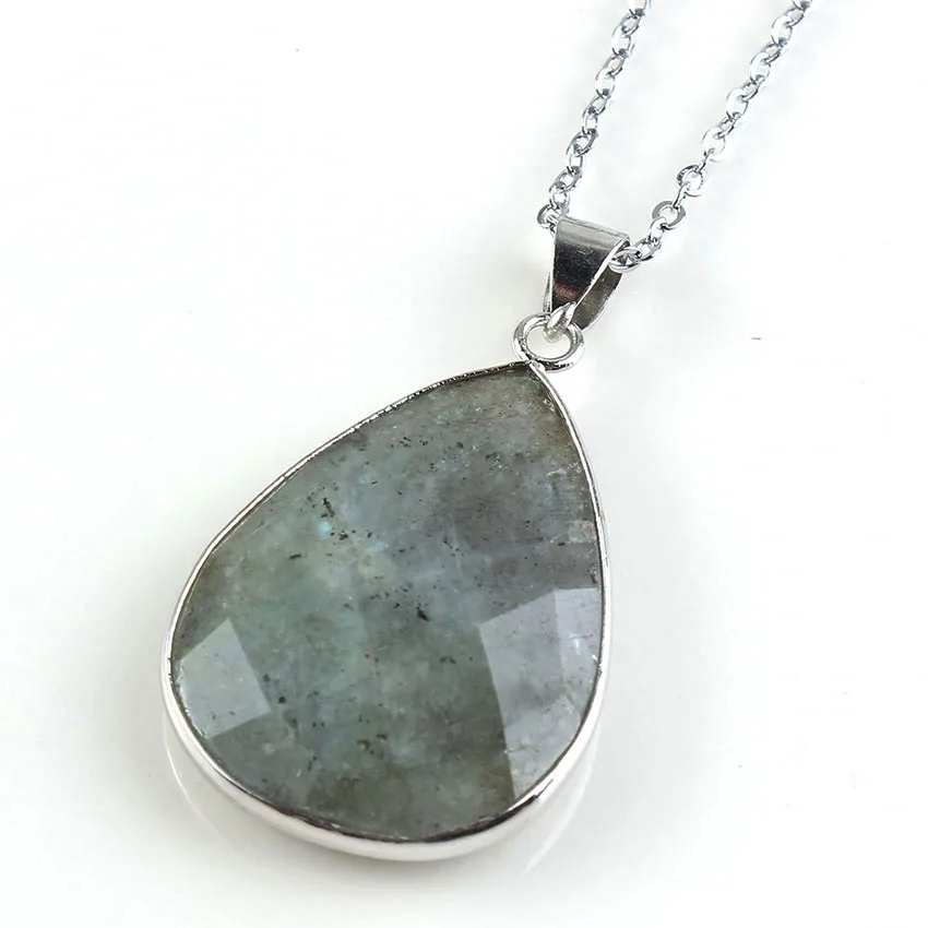 Trendy-beads Popular Silver Plated Water Drop Labradorite Stone Section Pendant Link Chain Necklace Fashion Jewelry
Trendy-beads Popular Silver Plated Water Drop Labradorite Stone Section Pendant Link Chain Necklace Fashion Jewelry
