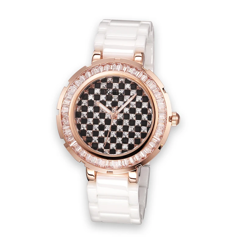 Full Crystal Lady Women's Ceramic Watch Japan Quartz Checkerboard Rhinestones Hours Fine Clock Girl's Luxury Birthday Gift
Full Crystal Lady Women's Ceramic Watch Japan Quartz Checkerboard Rhinestones Hours Fine Clock Girl's Luxury Birthday Gift