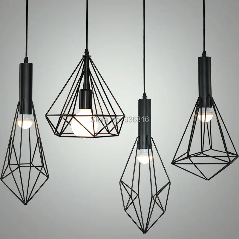 Antique Vintage Country Style Pendant Lights Loft Metal Black Cage E27 LED Edison Bulbs Pendant Lamp Fixture Lustres
Antique Vintage Country Style Pendant Lights Loft Metal Black Cage E27 LED Edison Bulbs Pendant Lamp Fixture Lustres