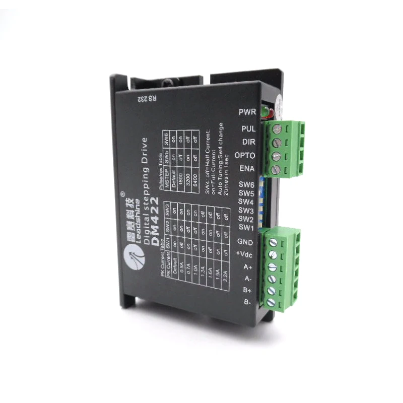 Leadshine Stepper Drive 2 phase 0.5~2.2A 18~40VDC Matching Nema14 15 17 Motor DM422
Leadshine Stepper Drive 2 phase 0.5~2.2A 18~40VDC Matching Nema14 15 17 Motor DM422