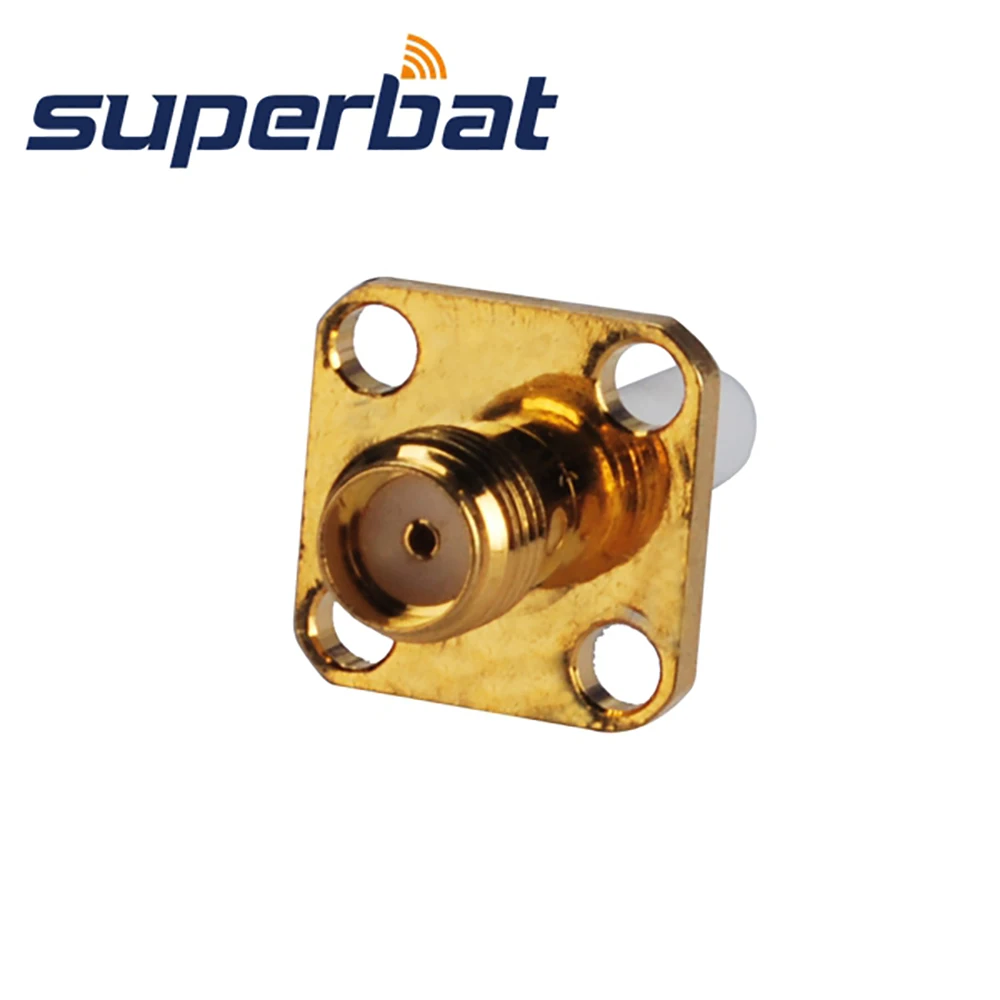 Superbat 10pcs SMA 4 hole Panel Mount Female with Long Extended Dielectric and Solder Post Terminal RF Coaxial Connector
Superbat 10pcs SMA 4 hole Panel Mount Female with Long Extended Dielectric and Solder Post Terminal RF Coaxial Connector