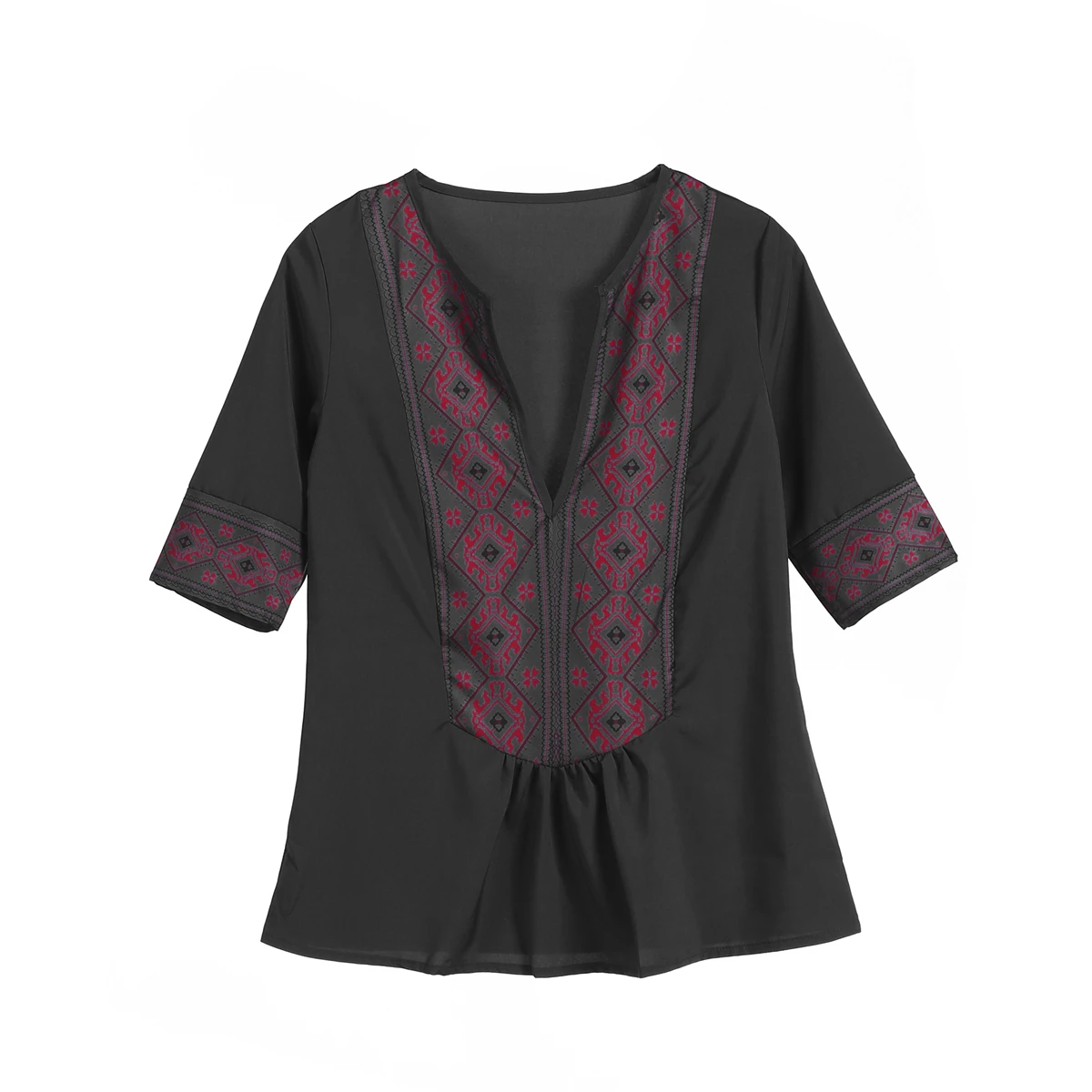 Women Vintage V Neck Blouse Ladies Plus Size Half Sleeve Tops Casual Shirts 2019 Summer Fashion Blouse Woman Classical Clothes
Women Vintage V Neck Blouse Ladies Plus Size Half Sleeve Tops Casual Shirts 2019 Summer Fashion Blouse Woman Classical Clothes