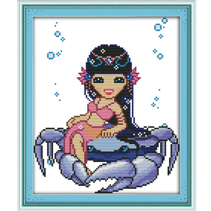 Joy Sunday The twelve zodiac-Cancer Cross stitch kit DMC Needlework Embroidery Cross-Stitch set Handwork Fabric 14CT and 11CT
Joy Sunday The twelve zodiac-Cancer Cross stitch kit DMC Needlework Embroidery Cross-Stitch set Handwork Fabric 14CT and 11CT