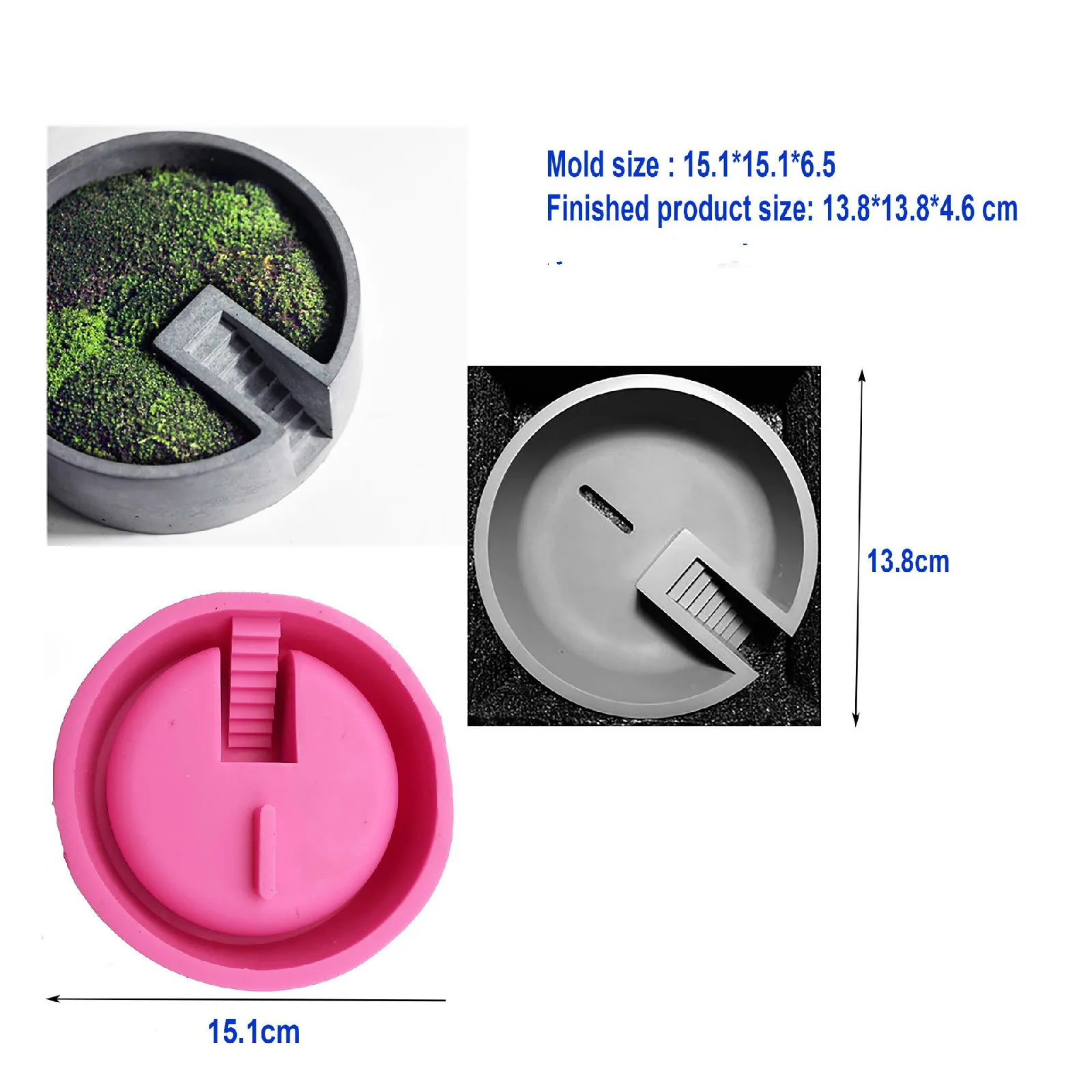 Round Concrete Cement Silicone Mold DIY Flower Pot Making Tool Creative desktop home decoration craft vase mould
Round Concrete Cement Silicone Mold DIY Flower Pot Making Tool Creative desktop home decoration craft vase mould