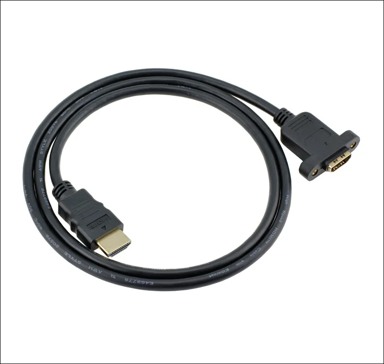 HDMI A 1.4v 19pin Male to HDMI A Type Female Extension Cable with Screw Hole Can Lock Panel Mount Cable hdmi
HDMI A 1.4v 19pin Male to HDMI A Type Female Extension Cable with Screw Hole Can Lock Panel Mount Cable hdmi
