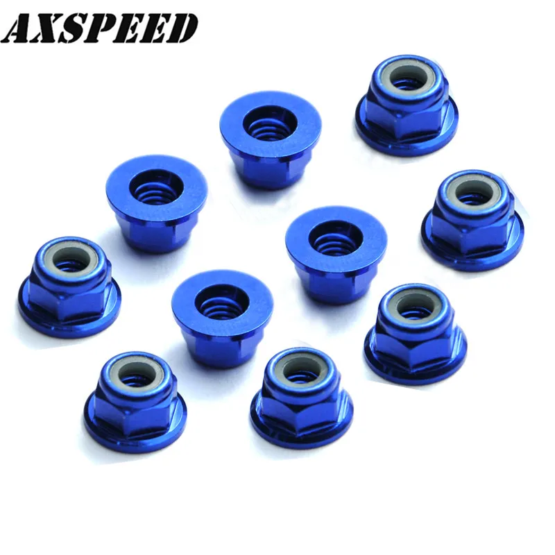 10PCS Aluminum Flanged M5 Nylon Lock Nut 5 Colors For 1/10 RC Car SCX10 part of car
10PCS Aluminum Flanged M5 Nylon Lock Nut 5 Colors For 1/10 RC Car SCX10 part of car