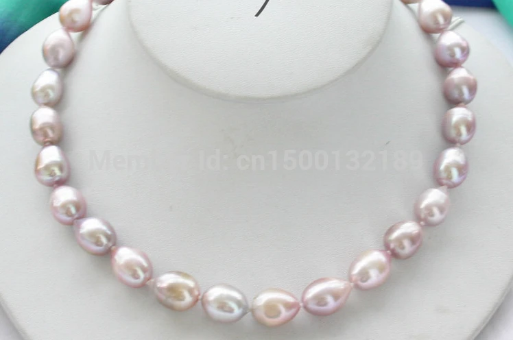 j00351 Excellent 17" 15mm lavender drip freshwater pearl necklace (A0322) | Украшения и аксессуары