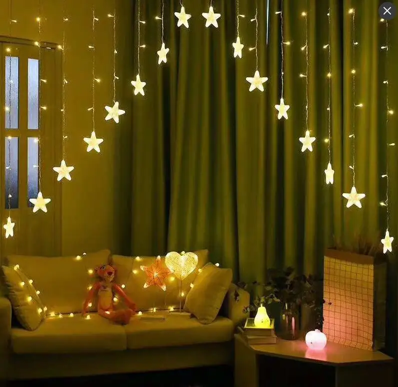 Star Curtains Lights 3M LED Strings Lights Holida Wedding Neon Window Decoration Lights
Star Curtains Lights 3M LED Strings Lights Holida Wedding Neon Window Decoration Lights