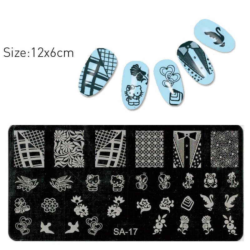6CM*12CM flowers nail stamping plates Nail Art Stamp Stamping Image Plate Stainless Steel Nail Template Manicure Tools
6CM*12CM flowers nail stamping plates Nail Art Stamp Stamping Image Plate Stainless Steel Nail Template Manicure Tools