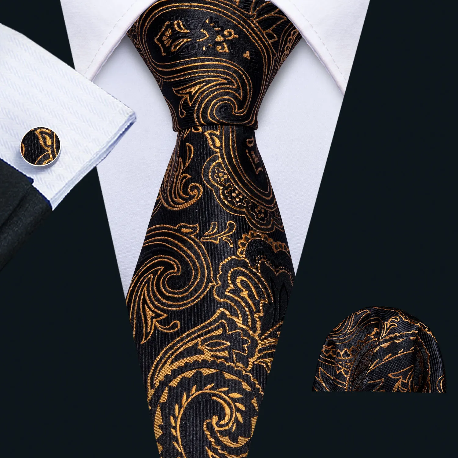 2019 Mens Wedding Tie Gold Paisley Silk Tie Set Barry.Wang 3.4" Jacquard Party Woven Fashion Designers Necktie For Men FA-5135
2019 Mens Wedding Tie Gold Paisley Silk Tie Set Barry.Wang 3.4" Jacquard Party Woven Fashion Designers Necktie For Men FA-5135