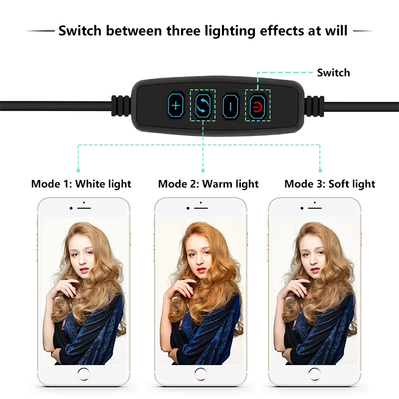 LED Selfie Ring Light Circle Fill Light Dimmable Round Lamp Tripod Trepied Makeup Photography RingLight Phone Stand Holder
LED Selfie Ring Light Circle Fill Light Dimmable Round Lamp Tripod Trepied Makeup Photography RingLight Phone Stand Holder