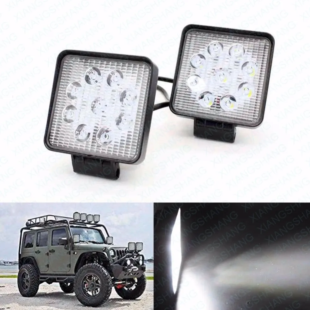 2x Auto LED Work Light 27W Offroad Bar Spot Beam Driving Housing Worklights Lamp Truck Trailer VAT Boat Car Lighting Worklamp
2x Auto LED Work Light 27W Offroad Bar Spot Beam Driving Housing Worklights Lamp Truck Trailer VAT Boat Car Lighting Worklamp